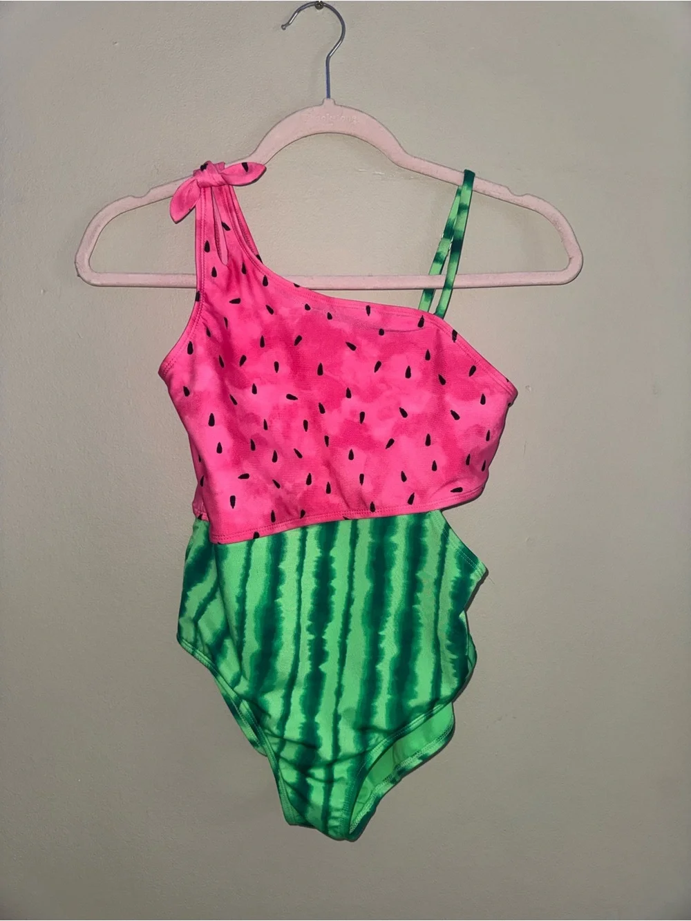 Cat & Jack, Girls Watermelon One-Piece Swimsuit, size 10/12 Plus
